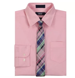 Boys 4-20 IZOD Stretch Poplin Button Front Shirt & Tie Set (XS) - Picture 1 of 2