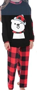 Aibrou Christmas Bear Kids Pajamas Set Size Medium - Picture 1 of 1