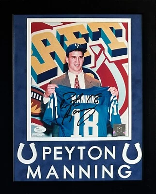 Peyton Manning autographed signed framed 8x10 NFL Indianapolis Colts JSA w/ COA - Image 1 of 4