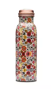 BOTELLA DE COBRE PURO AYURVEDA BOTELLA DE AGUA IMPRESA YOGA BENEFICIOS PARA LA SALUD - Imagen 1 de 4