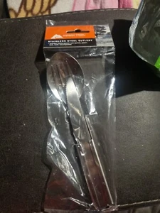 4 Piece Stainless Steel Durable Outdoor Cutlery Set, Camping, Hiking, Traveling - Picture 1 of 3