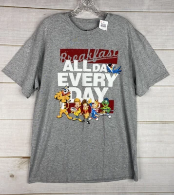 Camiseta Kellogg’s 2013 talla L gris desayuno todo el día todos los días Tony Tiger Elves Foto 1 de 4