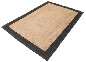 Rugs carpet jute Natural area rug rectangle modern non slip Floor carpet mat - Picture 1 of 8