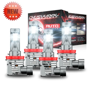 4x H8 H9 H11 LED Headlight Bulb Kit High/Low Beam super Bright 6500K Xenon White - Picture 1 of 10