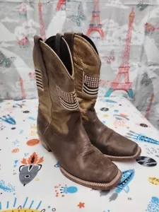 JB Dillon Reserve Brown Leather Women’s Western Boots Size 9B. - Picture 1 of 6