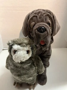Plüsch Harry Potter Hagrids Hund Fangzahn & Eule - Bild 1 von 3