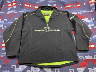 Arcticwear Arctic Cat Full Zip Cats Pride Fleece Jacket Black/Neon Green Coat XL - Image 1 of 4