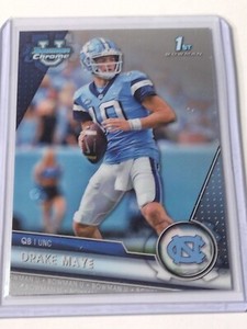 Drake Maye 2023 Bowman Chrome U 1st Bowman #200 UNC North Carolina Tar Heels
