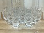 Set Of 9 ~ Vtg 6”Indiana Glass Whitehall Colony Clear Footed Tumbler Tea Glasses