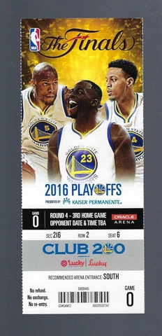 LEBRON JAMES 2016 NBA FINALS CAVALIERS @ WARRIORS FULL TICKET GAME #5 - June13 Cover