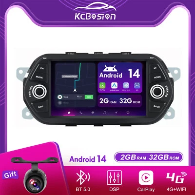 7" 2G+32G Autoradio Android 14 CarPlay per FIAT TIPO EGEA 2015-2017 GPS BT5.0 - Immagine 1 di 4
