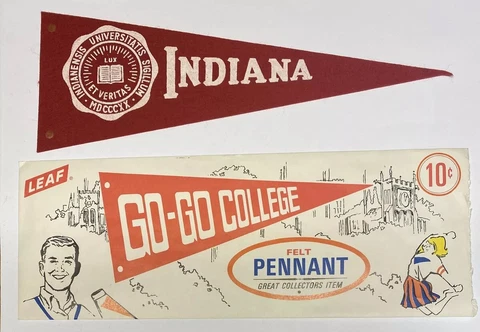 1950's Indiana Hoosiers University Hormel Mini Pennant 3.25x9.25 Bloomington Cover