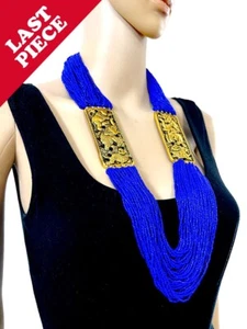 N6143 Ethnic Tribal Necklace Bone MultiStrand Hollow Choker Handmade New Fashion - Picture 1 of 10