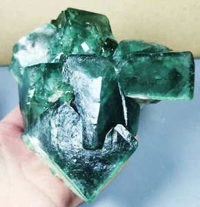 NATURAL High Unique Larger Particles transparency Green FLUORITE Specimen - Picture 1 of 12