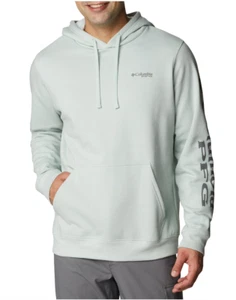 Felpa con cappuccio Columbia uomo PFG manica II grafica verde freddo taglia media nuova - Foto 1 di 13