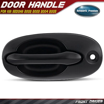 Maçaneta externa preta com tampa frontal para driver com furo de chave para Kia Sedona 02-05 - Imagem 1 de 4