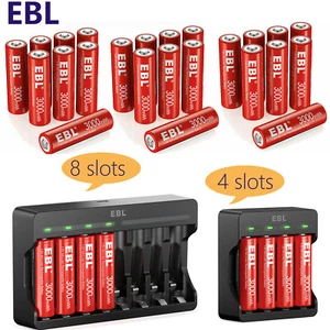 EBL 1.5V AA Lithium Rechargeable Batteries Double A Battery/Optional Charger Lot - Picture 1 of 37