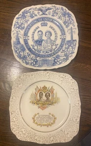 2 Stück ca. 1939 King George VI & Queen Elizabeth Gedenktafeln - Bild 1 von 9