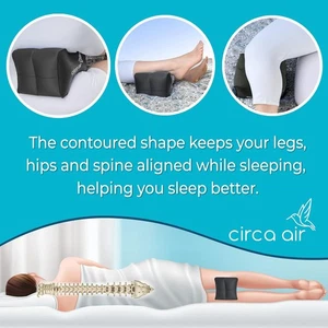 Circa Air Inflatable Knee Pillow for Side Sleepers - Orthopedic Knee Pillows for - Picture 1 of 3