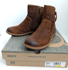 Sundance Born Taran Women's 8 Glazed Ginger Brown Leather Ankle Boots NEW NIB - Bild 1 von 16