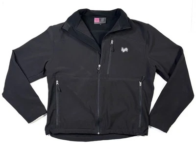Lyft 1K Rides Jacket Mens Medium Black Softshell Fleece Lined Zip Up - Image 1 of 4