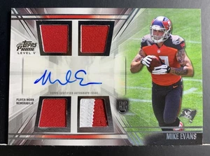 🔥QUAD RPA Mike Evans Rookie 4-patch Auto 2014 My Grade 8 SP Bucs RC #PV-ME Tpps - Picture 1 of 3