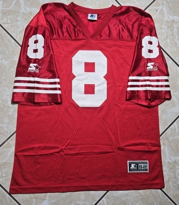 Camiseta de fútbol roja vintage Starter Steve Young #8 de los San Francisco 49ers talla 52 Foto 1 de 4