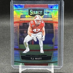 2022 Panini Select Draft Picks - Concourse T.J. Watt #34 Silver Prizm - Picture 1 of 2