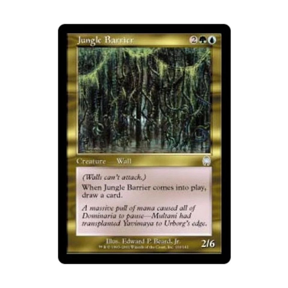 WOTC MtG Apocalypse Jungle Barrier (U) (Foil) EX - Image 1 of 1