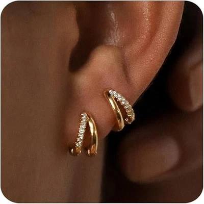 Aretes pendientes de mujer oro 14k regalos para mujer mi novia joyeria joyas HOT - Image 1 of 4