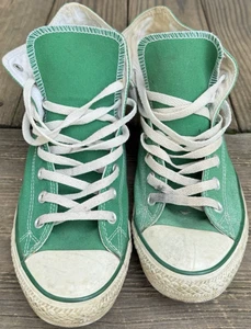 Vintage Converse All Star Chuck Taylor Green Canvas High Made USA Size US 10 Men - Picture 1 of 5