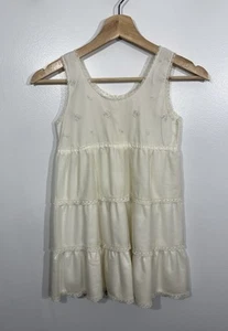 Vintage Dress Lace Embroidery Kids 4 - Picture 1 of 8