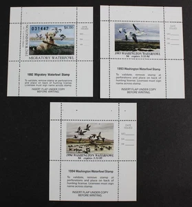 CKStamps: US State Duck Stamps Collection Washington Scott#8 9 10 Mint NH - Picture 1 of 2