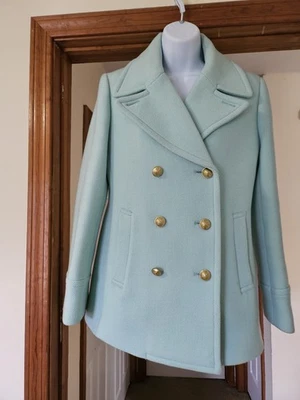 Chaqueta Chaquetón J Crew Stadium Cloth Nello Gori Talla 4 Azul Pastel Foto 1 de 4