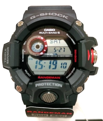 CASIO G-SHOCK GW-9400J-1JF Master of G RANGEMAN Black Red 20ATM Nomal Watch Box - Immagine 1 di 4