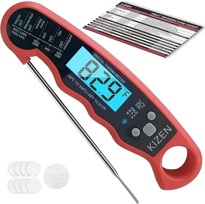 New: KIZEN Instant Read Meat Thermometer Digital - Food Thermometer for Cooking