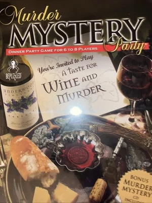 NEW & SEALED Murder Mystery Dinner Party Game: A Taste For Wine & Murder - Image 1 of 4