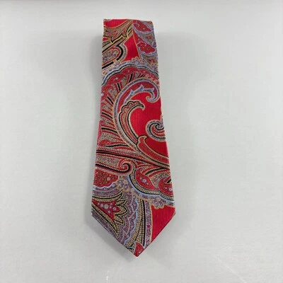 Corbata para hombre Nordstrom Shop roja/multi cachemira 3 1/4" x 60" Foto 1 de 3