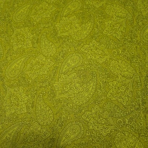 Adele BTY Kensington Quilting Treasures Tonal Green Paisley - Picture 1 of 3