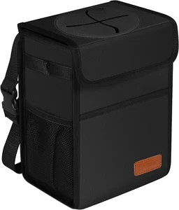 Leak Proof Car Trash Can with Lid - Waterproof Automotive Garbage Bin for Suvs - Picture 1 of 7