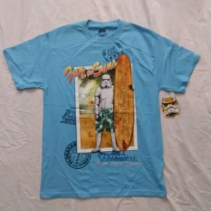 Star Wars Hemd Blau Kurzarm Storm Trooper Fun In The Sun TATOOINE Herren Med - Bild 1 von 6
