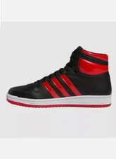 Adidas [GW1615] TOP TEN HI Men's Basketball Shoes Black/Vivid/Red *NEW*