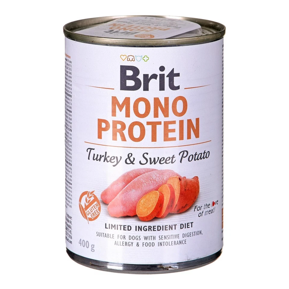 8595602555390 BRIT MONO PROTEIN Pute mit Süßkartoffel - Nassfutter für Hunde - 4 - Bild 1 von 1