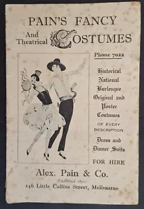 Australia Pain's Melbourne Vintage Fancy & Theatrical Costumes Catalogue - Picture 1 of 8