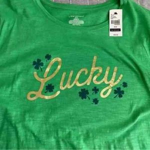 Lane Bryant Green Graphic Tee St Patrick’s Day Lucky Size 26/28 NWT - Picture 1 of 5