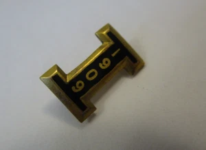 Antique Vintage 1909 Iowa State College University Black I Lapel Pin - Picture 1 of 4