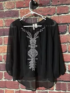 Juniors / Woman's MUDD Black See Thru top Size Small #451 - Picture 1 of 3