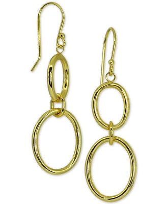 Pendientes colgantes circulares Giani Bernini en oro de 18 k sobre plata de ley Foto 1 de 2