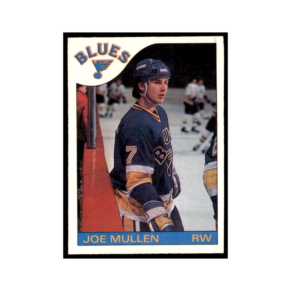 Joe Mullen 1985 O-Pee-Chee #7 St. Louis Blues Hockey Card NM - Image 1 of 3