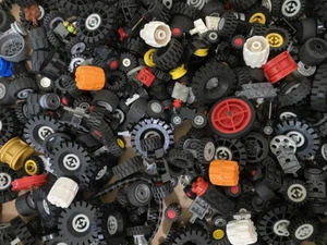 Lego Wheels Tires Axles Car Vehicle 2 Pound Lbs. Lots Parts Pieces - Picture 1 of 1